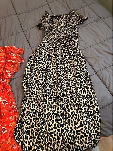 leopar desenli elbise - Görsel 5