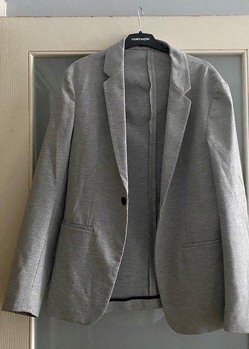 Zara Sik Gri Tek Dugmeli Blazer Ceket
