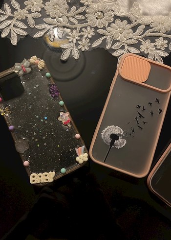 Şeffaf Bohem Çiçek Desenli Telefon Kılıfı - Görsel 3