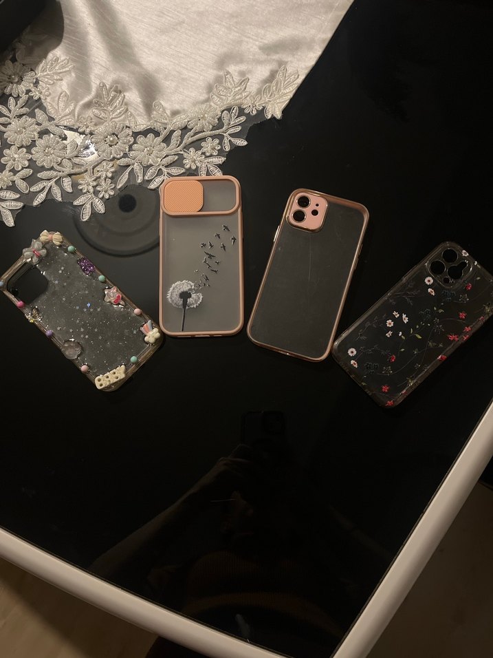 Şeffaf Bohem Çiçek Desenli Telefon Kılıfı - Görsel 2