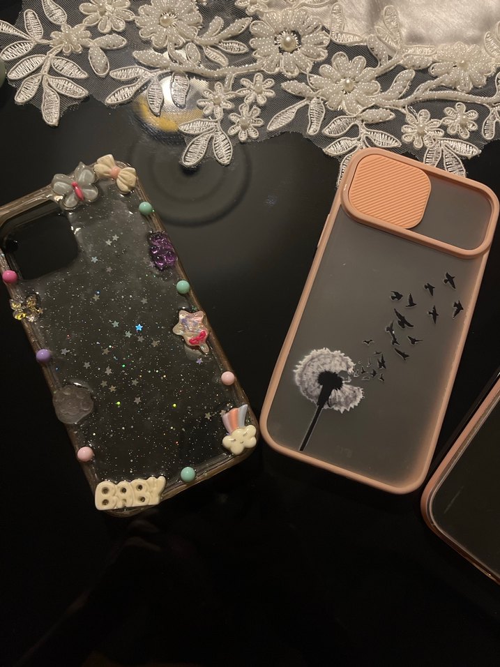 Şeffaf Bohem Çiçek Desenli Telefon Kılıfı - Görsel 3