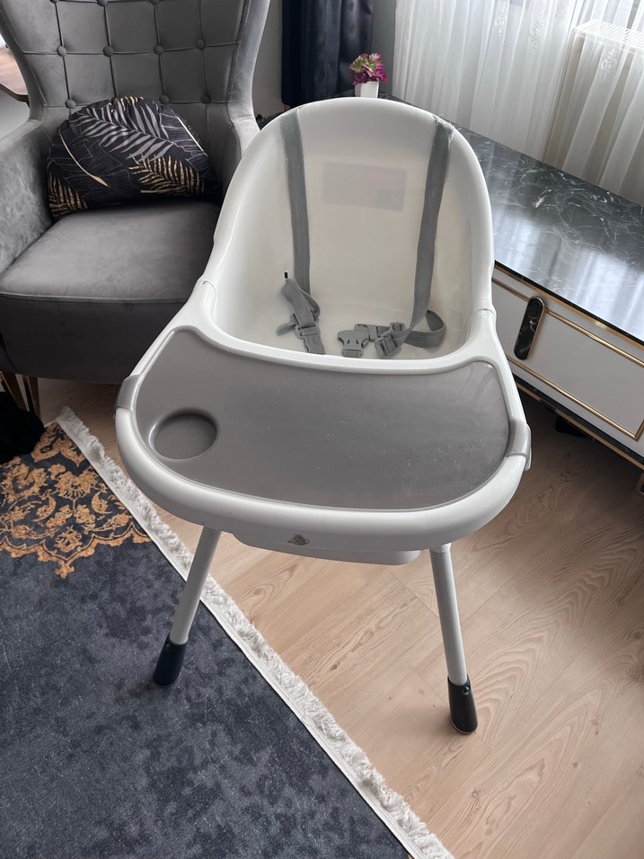 Gri Bebek Mama Sandalyesi - Görsel 2