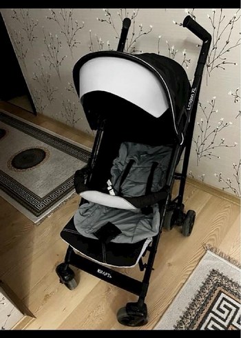 Gri Bebek Arabası Hafif ve Katlanabilir - Görsel 4