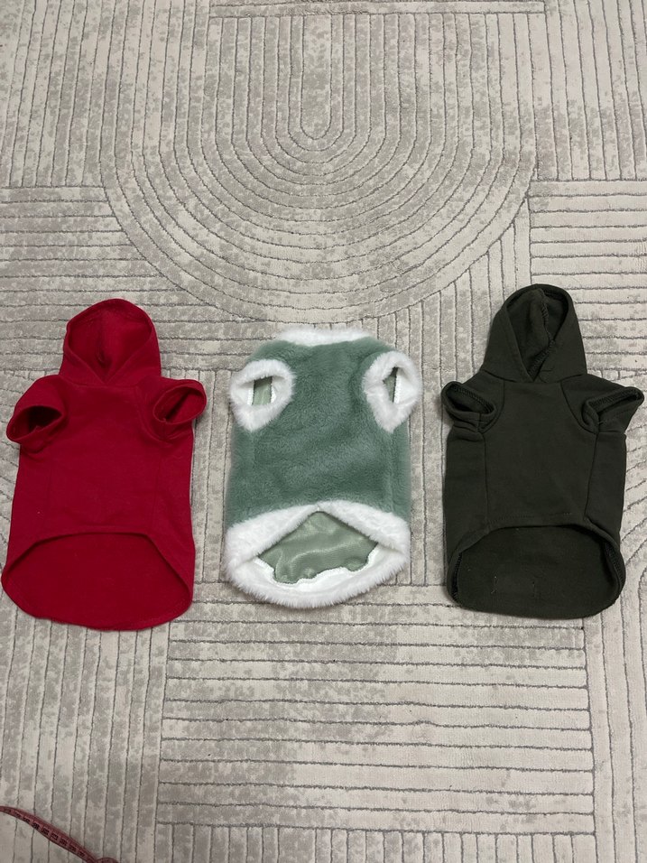 Renkli Baskılı Kürk Detaylı Sokak Stili Köpek Kıyafeti - Görsel 2