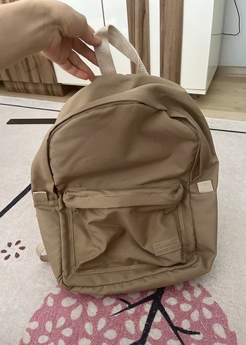 Bej Kadın Sırt Çantası, Minimalist Stil okul çantası