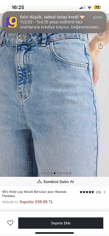 44 Beden Defacto 90?s wide leg