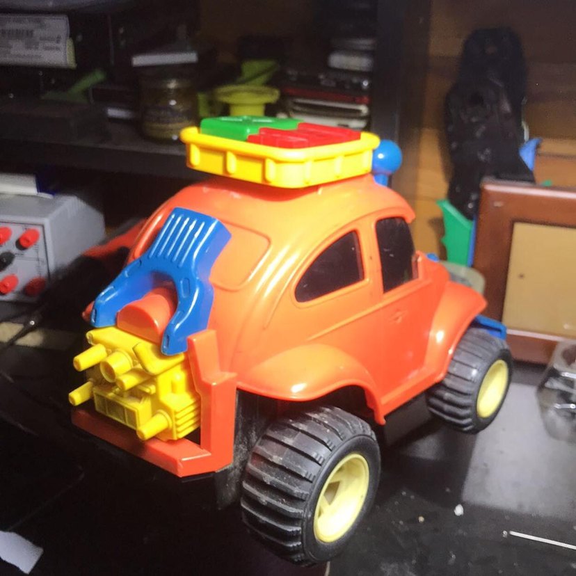 Renkli Turuncu Oyuncak Araba - Görsel 5