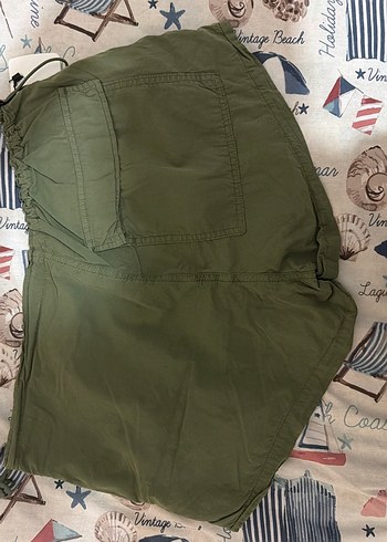 Haki Kamuflaj Desenli Hamile Mini Şort - Görsel 2