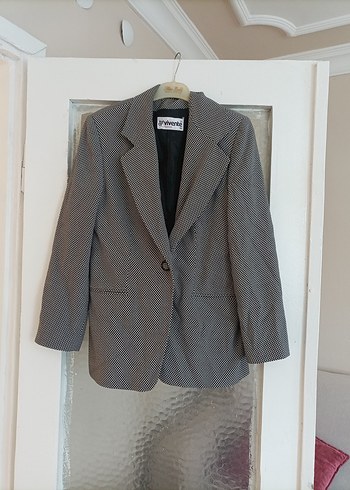 Defacto Düğmeli Gri Klasik Kesim Kadın Blazer