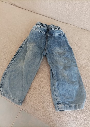 Erkek Çocuk Gri Bol Kesim Denim Pantolon