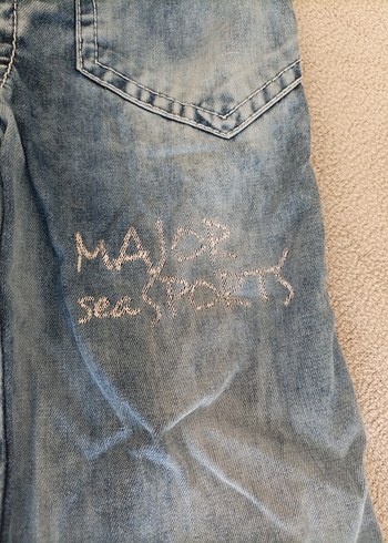 18-24 Ay Beden Erkek Çocuk Gri Bol Kesim Denim Pantolon