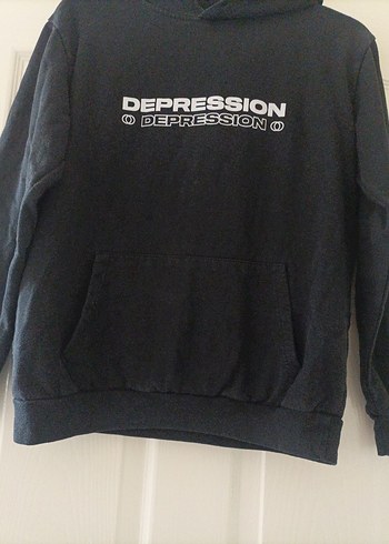 m Beden Siyah Kapüşonlu Fermuarlı Kadın Sweatshirt