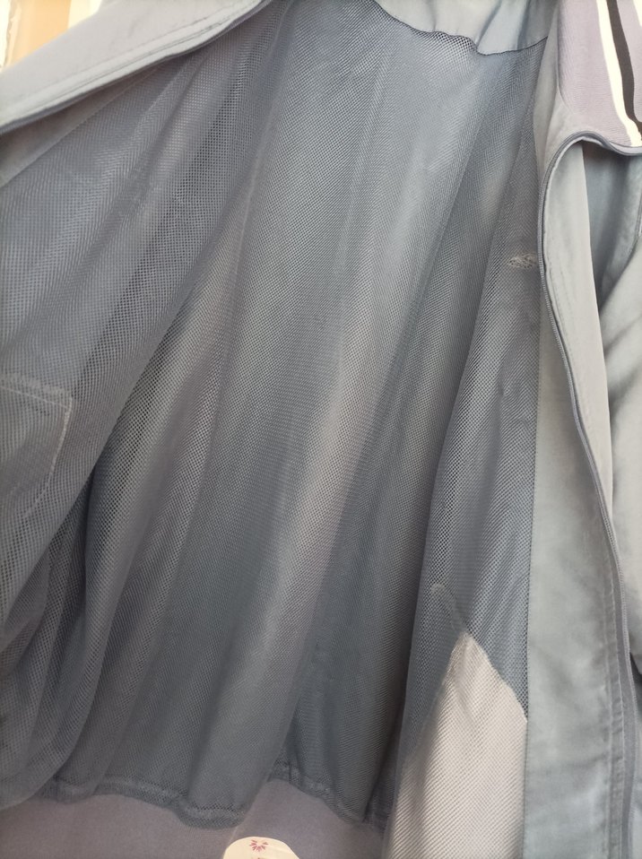 Gri Erkek Fermuarlı Yağmurluk - Görsel 4