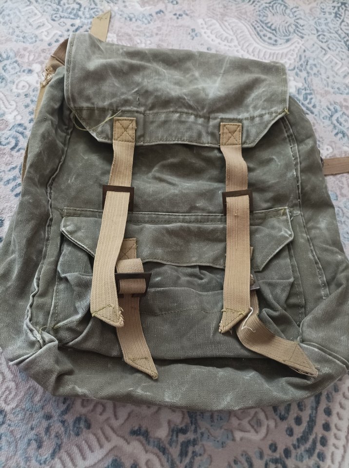 Bej Kamuflajlı Keten erkek Sırt Çantası - Görsel 2