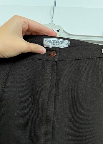 Düğmeli Kahverengi Uzun Kadın Etek - Görsel 3