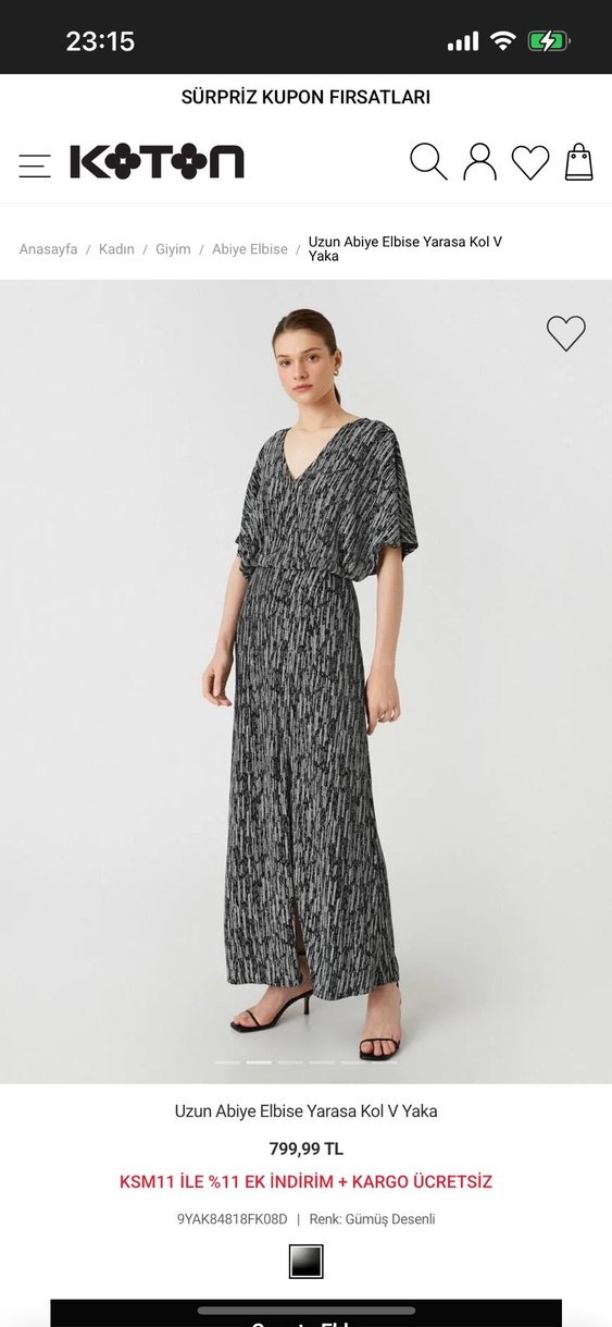 V Yakalı,Uzun Kadın Abiye - Görsel 4