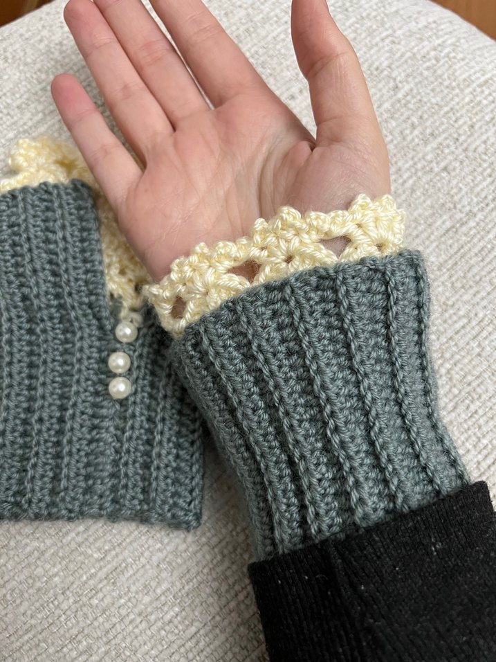 Vintage Örgü Kadın Eldivenleri - Görsel 3