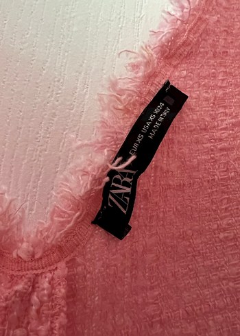 Pembe V Yaka Tüvit Crop Top - Görsel 7