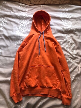 Turuncu Kapşonlu Sweatshirt