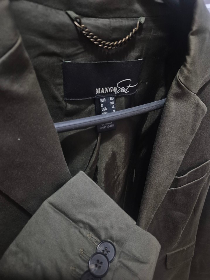 Haki Klasik Blazer Ceket — görsel 3/4