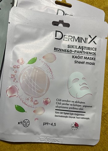 Derminix Nemlendirici ve Sıkılaştırıcı Kağıt Maskeler - Görsel 2