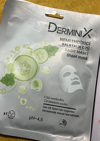 Derminix Nemlendirici ve Sıkılaştırıcı Kağıt Maskeler - Görsel 3