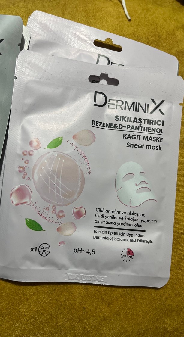 Derminix Nemlendirici ve Sıkılaştırıcı Kağıt Maskeler - Görsel 2
