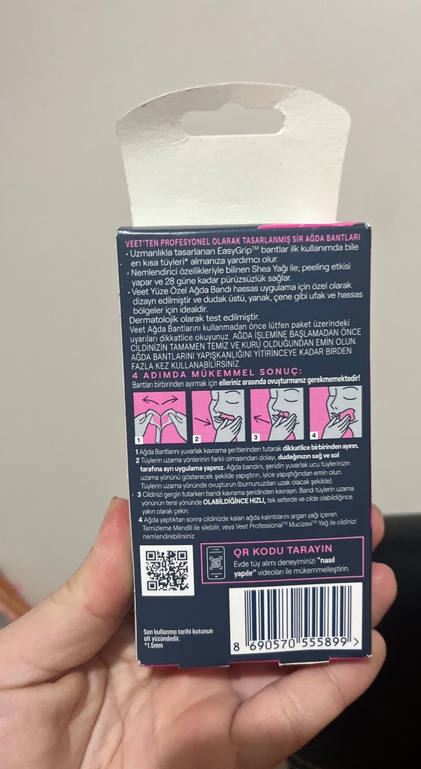 Veet Professional Sir Ağda Bantları Yüz İçin - Görsel 3