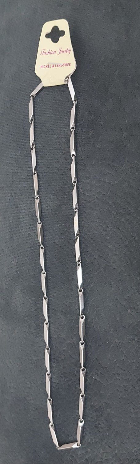 Erkek Gri Minimalist Zincir Kolye - Görsel 2