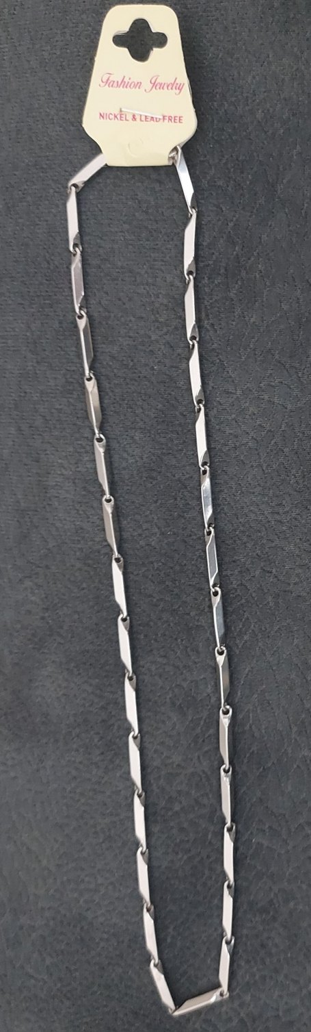 Erkek Gri Minimalist Zincir Kolye - Görsel 3