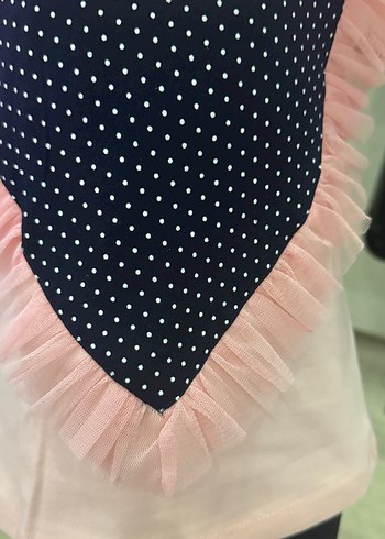 Kız Çocuk Pembe Fırfırlı Kısa Kollu Tişört - Görsel 2