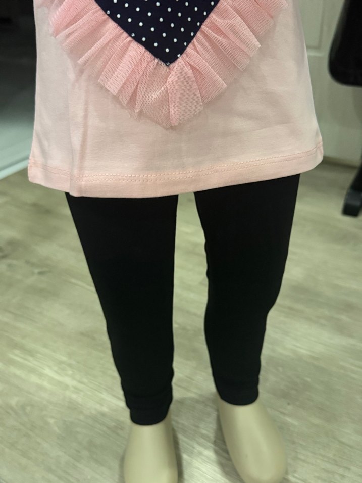 Kız Çocuk Pembe Fırfırlı Kısa Kollu Tişört - Görsel 3