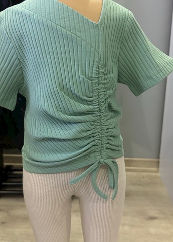 Kız Çocuk Bej Pilili Salaş Pantolon - Görsel 2