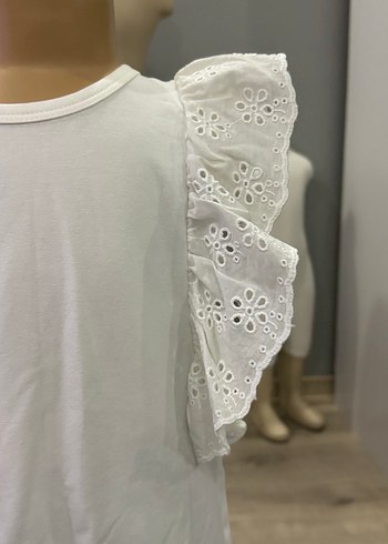 Kız Çocuk Beyaz Fırfırlı Bluz - Görsel 5