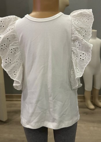 Kız Çocuk Beyaz Fırfırlı Bluz - Görsel 3