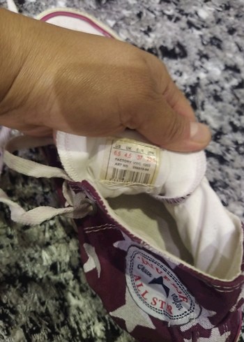 37 Beden Mor Bağcıklı Kadın Sneakers