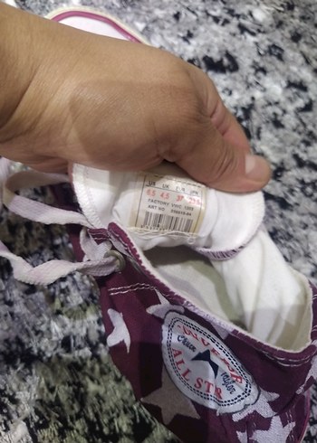37 Beden mor Renk Mor Bağcıklı Kadın Sneakers