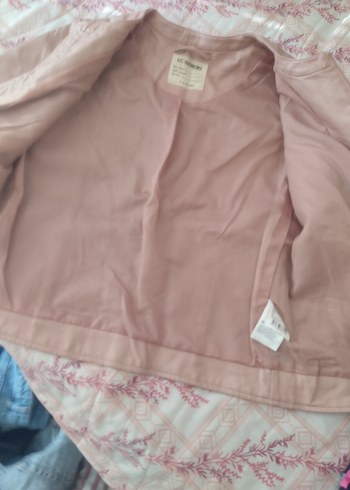 Bej kız cocuk Deri Ceket, Fermuarlı, İnce Kesim - Görsel 4