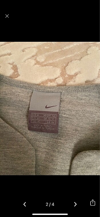 Nike Nike Gri Kısa Kollu Tshirt
