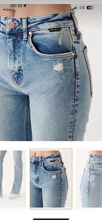 xs Beden mavi Renk Mavi Jeans Maria Slit Jean