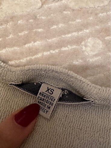 xs Beden Mavi Gri Crop Sweatshirt