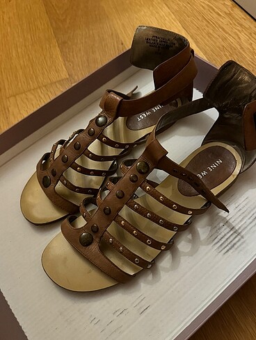 Nine West Nine West Kahverengi Deri Sandalet