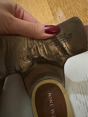 36 Beden Nine West Kahverengi Deri Sandalet