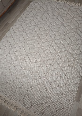 4m2 krem Gri Dokulu Halı - Görsel 3