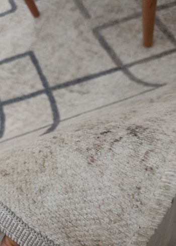 Bej siyah Kareli Modern Halı - Görsel 7