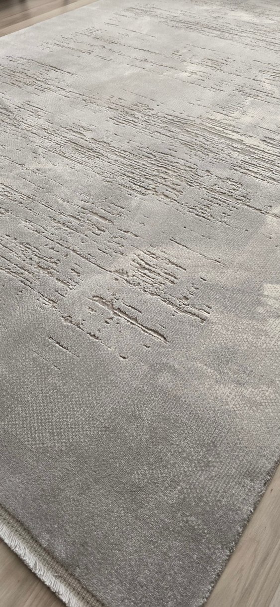Gri Modern Düz Sıfır Halı - Görsel 3