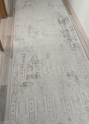 Gri Modern Desensiz Halı 100x300 yolluk - Görsel 2