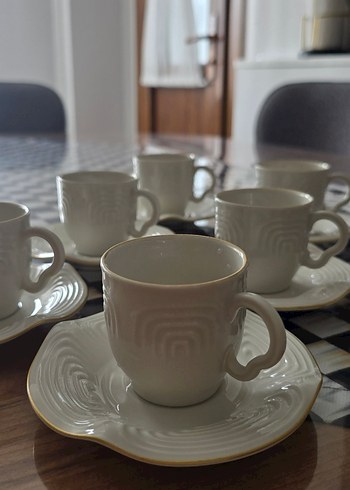 Beyaz Gold Kütahya porselen Fincan Takımı - Görsel 3