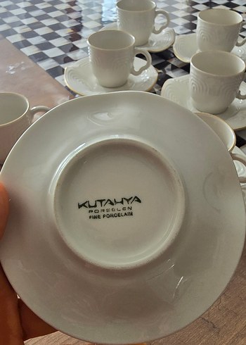 Beyaz Gold Kütahya porselen Fincan Takımı - Görsel 2