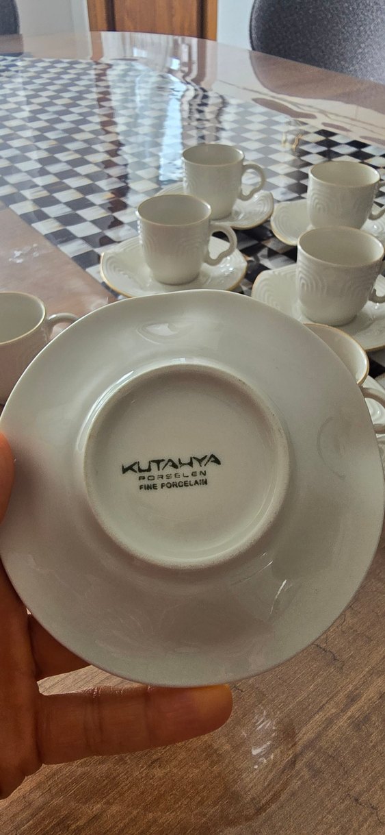 Beyaz Gold Kütahya porselen Fincan Takımı - Görsel 2